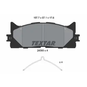 Remblokkenset schijfrem 2435001 Textar pas cher