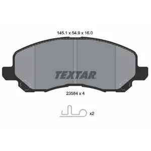 Remblokkenset schijfrem 2358403 Textar pas cher