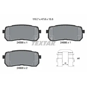 Remblokkenset schijfrem 2459901 Textar pas cher