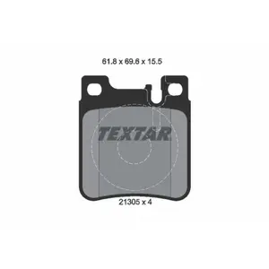 Remblokkenset schijfrem 2130501 Textar pas cher