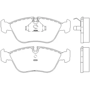 Remblokken set 2127304 Textar pas cher