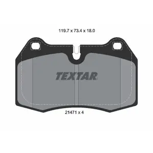Remblokkenset schijfrem 2147102 Textar pas cher
