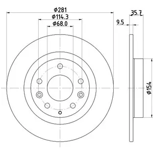 Remschijf 8DD355126711 Hella Pagid GmbH pas cher