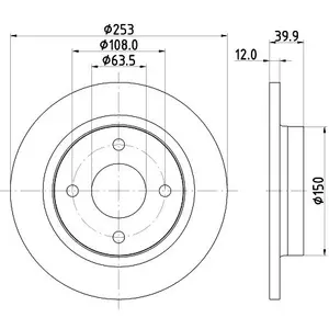 Remschijf 8dd 8DD355126611 Hella Pagid GmbH pas cher