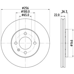 Remschijf 8DD355125391 Hella Pagid GmbH pas cher