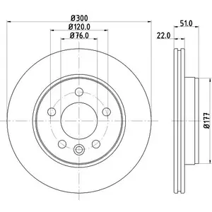 Remschijf 8DD355125571 Hella Pagid GmbH pas cher