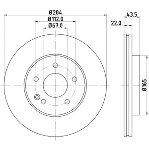 Remschijf 8DD355127121 Hella Pagid GmbH pas cher