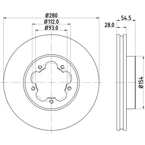 Hella Pagid GmbH Remschijf pas cher