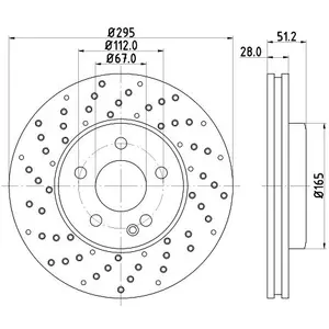 Remschijf 8DD355129681 Hella Pagid GmbH pas cher