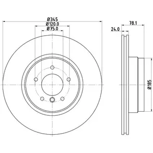 Remschijf 8DD355129321 Hella Pagid GmbH pas cher