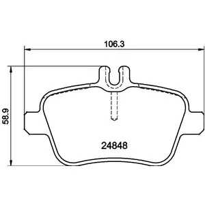 Remblokkenset schijfrem 8DB355032061 Hella Pagid GmbH pas cher