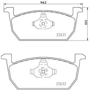 Remblokkenset Schijfrem 8db 8DB355032951 Hella Pagid GmbH pas cher