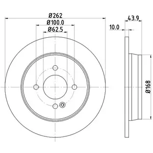 Hella Remschijf Gecoat 55422PRO pas cher