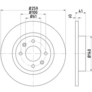 Hella Remschijf Gecoat 54751PRO pas cher