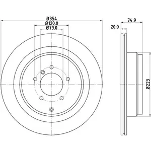 Hella Remschijf Gecoat 54755PRO pas cher
