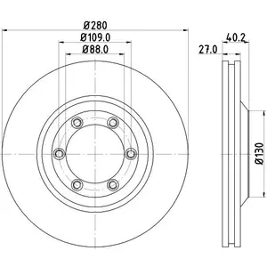 Hella Remschijf Gecoat 54748PRO pas cher