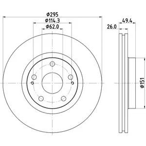 Hella Remschijf Gecoat 54680PRO pas cher