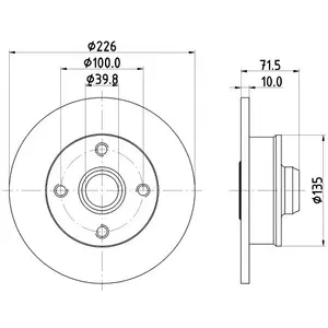 Hella Remschijf Gecoat 54542PRO pas cher