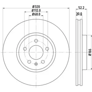 Hella Remschijf Gecoat 54600PRO pas cher