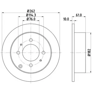 Remschijf 8DD355110941 Hella Pagid GmbH pas cher