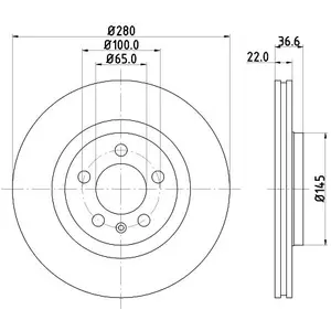 Hella Remschijf Gecoat 53954PRO pas cher
