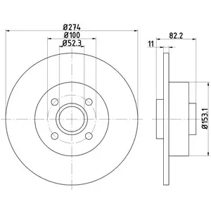 Hella Remschijf Gecoat 54414PRO pas cher