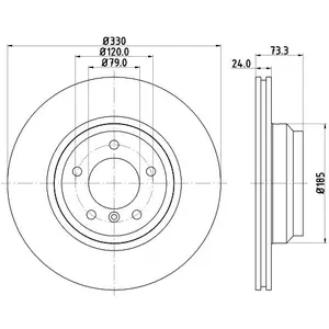 Hella Remschijf Gecoat 54378PRO pas cher