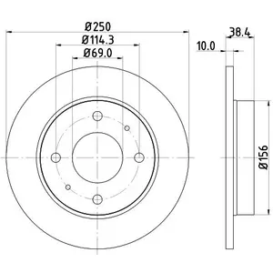Hella Pagid GmbH Remschijf Gecoat 54349PRO pas cher