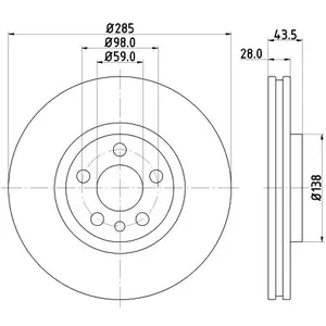 Hella Pagid GmbH Remschijf pas cher