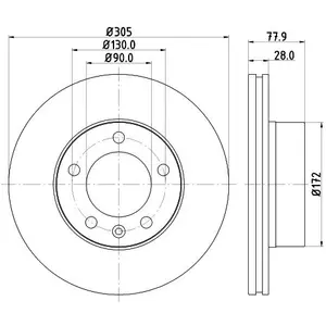 Hella Remschijf Gecoat 54159PRO pas cher
