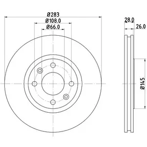 Hella Remschijf Gecoat 52518PRO pas cher