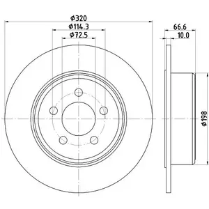 Hella Pagid GmbH Remschijf Gecoat 55348PRO pas cher