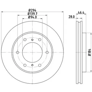 Hella Remschijf Gecoat 54802PRO pas cher