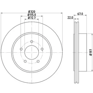 Hella Remschijf Gecoat 54772PRO pas cher