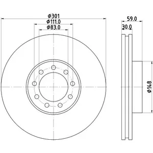 Hella Remschijf Gecoat 54776PRO pas cher