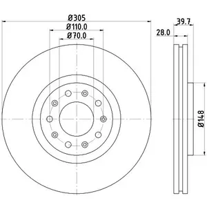 Hella Pagid GmbH Remschijf pas cher