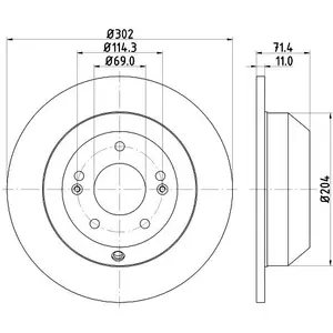 Hella Remschijf Gecoat 55234PRO pas cher