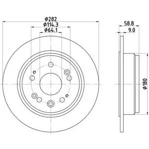 Hella Remschijf Gecoat 54657PRO