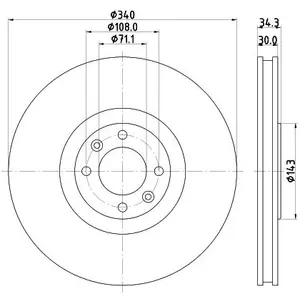 Hella Remschijf Gecoat 55569PRO pas cher