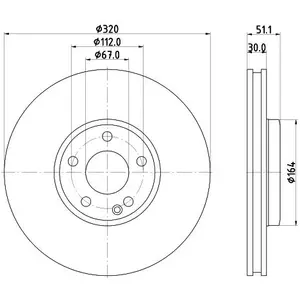 Remschijf Gecoat 55580PRO 8DD355119701 Hella Pagid GmbH pas cher