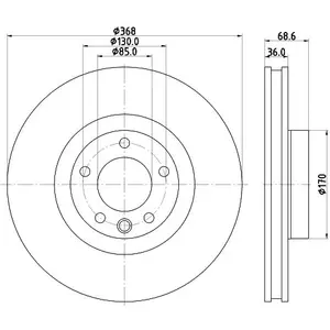 Hella Remschijf Gecoat 55136PRO pas cher