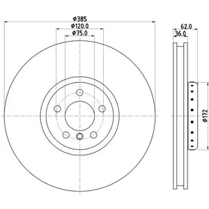 Remschijf 8DD355120731 Hella Pagid GmbH