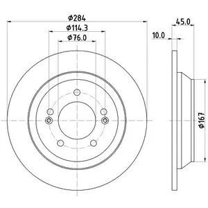 Remschijf 8DD355120471 Hella Pagid GmbH pas cher
