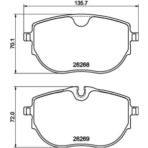 Remblokkenset Schijfrem 8DB355040921 Hella Pagid GmbH pas cher