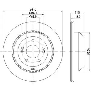 Remschijf 8DD355131881 Hella Pagid GmbH pas cher
