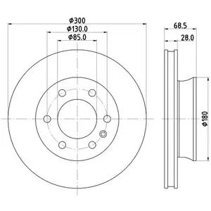 Remschijf 8dd 8DD355131891 Hella Pagid GmbH pas cher