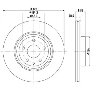 Remschijf 8dd 8DD355132691 Hella Pagid GmbH pas cher