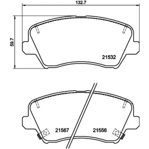 Remblokkenset Schijfrem 8DB355039971 Hella Pagid GmbH pas cher