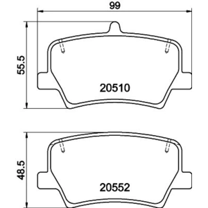 Remblokkenset schijfrem 8DB355039391 Hella Pagid GmbH pas cher