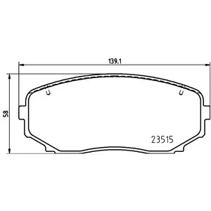 Remblokkenset schijfrem 8DB355037911 Hella Pagid GmbH pas cher